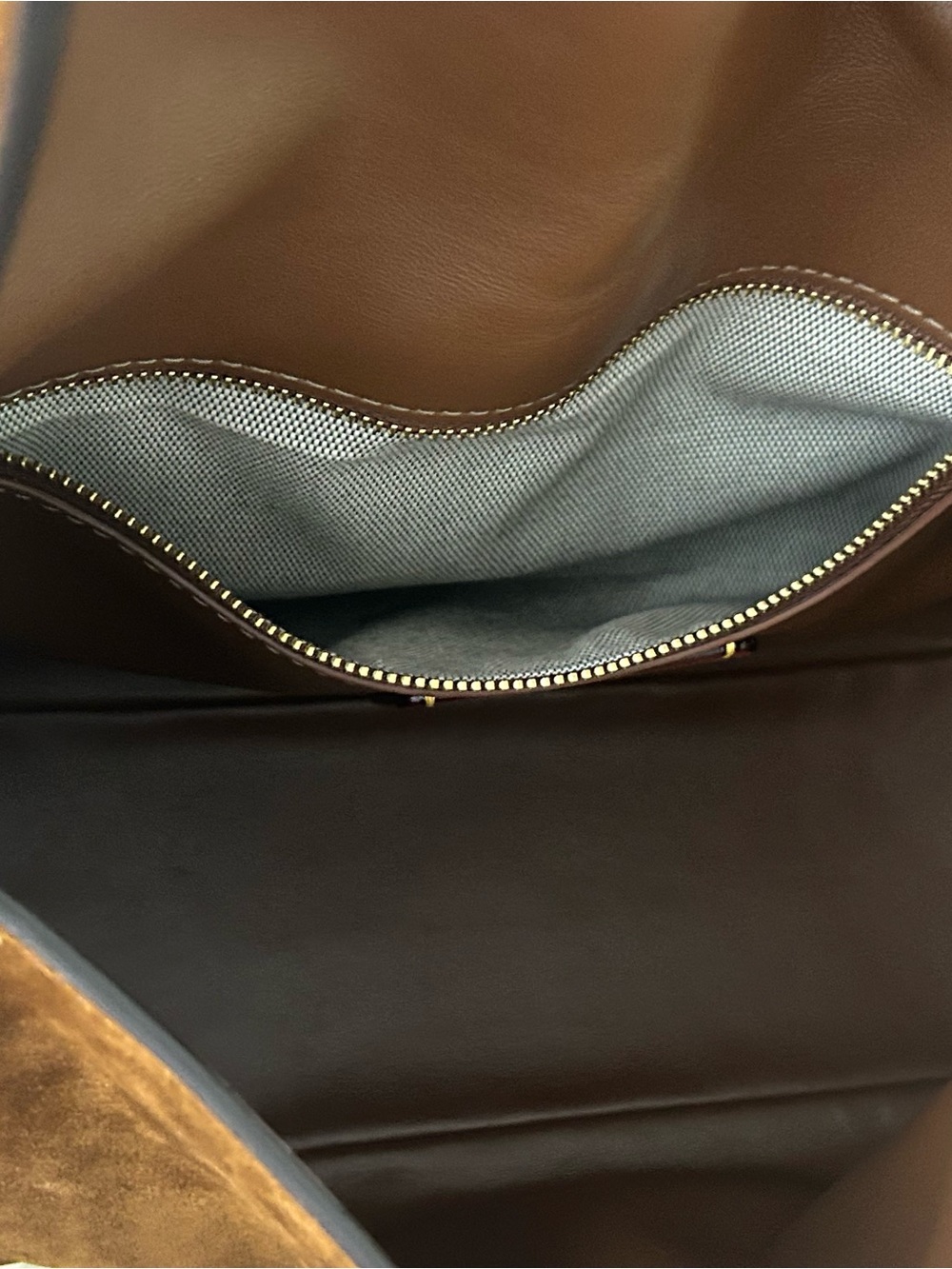 Coach Chelsea 30 Brown Suede Flap Shoulder Bag - Picture 9 of 11